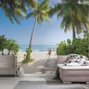 KOMAR Stefan Hefele Palmy Beach Photo mural Non-woven  300x250cm, 7,5m2 (3 paneles) SH088-VD3