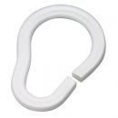 Duschy Shower Curtain Rings White, 681-10