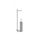Gedy toilet paper and brush holder Trilly, chrome/beige, TR32-03