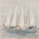 Eļļas Glezna Home4You 60x60cm, buru laivas 2 (85287)