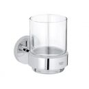Grohe Essentials New, glass with holder, chrome, 40447001