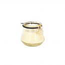Home4You VENICE Glass Candle in Jar, D7.3xH6.8cm, Naturally White, Unscented (86716)