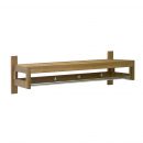 Home4You Clothes Rack MONDEO with Shelf, 82x32xH26cm, Oak, Oiled (19932)