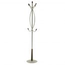 Home4You Clothes Stand BEN 36x34xH180cm, Silver with Wooden Details (13886)