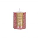 Home4You PURE COLOR Candle, D6.8xH9.5cm, pink, unscented (80153)