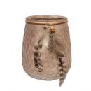Home4You FROST LULU Candle Holder D12xH14cm, dark brown color (84836)