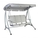 Home4You Cradle MAIRY 3-seater 193x114xH171cm, fabric, grey (27650)