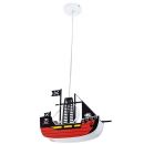 Sparrow Children's Ceiling Lamp 15W, E27, Black/Red (248395) (HK15499A71)