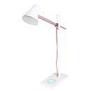 Tegra LED Office Desk Lamp with Wireless Charging and USB Output 4.5W, 3000K, 310lm, White (148729) (DEL-1620_WHITE)
