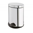 Gedy Bathroom Waste Bin (Trash Can), 5l, Oval, Chrome, 2809-13