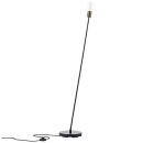 Mimo Floor Lamp 60W E27 Black/Brass (248429) (90219/76)