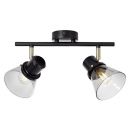 Ronald Spotlight 2x25W E14 Black/Brass (248413) (79313/93)