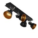 Spotlampa Rainer 4x40W E14 melna/zelta (148391) (DR001-4)