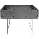 Steel Charcoal Grill 700x350x180mm, with Attached Legs, Black (4750959048160)