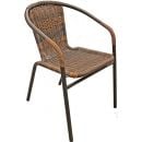 Садовый стул из плетеного металла 55x56x75 коричневый (4750959055137)