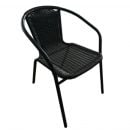 Садовый стул из плетеного металла 55x56x74 черный (4750959024096)