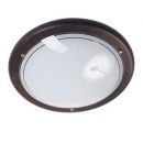 UFO Ceiling Light 2x60W, E27, Dark Wood (077152) (14-83862)