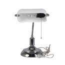 Bankerie Table Lamp 60W E27 Chrome/White (148388)(8514_CH)