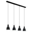 Priddy Ceiling Lamp 4x60W E27 Black (052839)(49466)