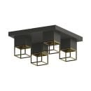 Montebaldo Ceiling Lamp 4x5W GU10 Black/Gold (052828)(97731)