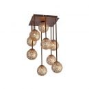 Greta Ceiling Lamp 9x40W G9 Antique Brown/Gold (390258)(6238-48)