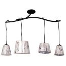 Anco Ceiling Lamp 4x60W E27 Black/Wood (060202)(A4P_WOOD)