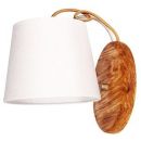 Sienas lampa Wood 60W, E27, krēma (060156) (WK/CREAM)