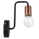 Herpe Wall Lamp 60W, E27, Black/Brass (077602) (21-66855)