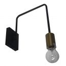 Wall Lamp Sticker 60W, E27, black/brass (148334) (B0417-E24)