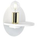 Siena Lamp with USB Outlet 60W, E27, White/Gold (248407) (96855/75)