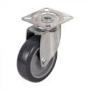 Furniture Caster Wheel 75 mm, without brake, zinc/grey (00.031.110)