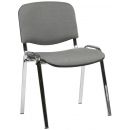 Home4You ISO Visitor Chair 42x54x82cm, Chrome/Grey (641632)
