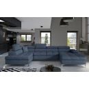 Eltap Eduardo Omega Corner Pull-Out Sofa 60x345x90cm, Blue (Edr_19)