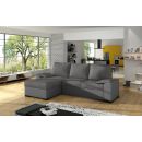 Stūra Dīvāns Izvelkams Eltap Lusso Sawana/Soft 57x245x90cm, Pelēks (Ls15)