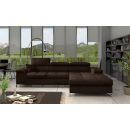 Eltap Ricardo Monolith Corner Pull-Out Sofa 60x280x90cm, Brown (Ric_53)