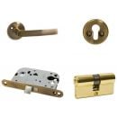 MP MSL-2018+MRO+MUZ+MCI AB Door Lock Cylinder Set, 72mm, Antique Brass (26238)