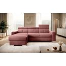 Eltap Fresia Lux Corner Pull-Out Sofa 176x247x104cm, Pink (CO-FR-LT-24LU)