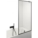 Стеклянная панель Noris Cor Deep 1 80NOR_CB_D для ванных комнат прямоугольной формы 80x150 см, прозрачная черная (80NOR_CB_D)