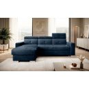 Eltap Fresia Cloud Corner Pull-Out Sofa 176x247x104cm, Blue (CO-FR-LT-40NU)