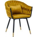 Home4You Flora Kitchen Chair Yellow/Black