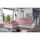 Eltap Trevisco Omega/Soft Corner Pull-Out Sofa 216x272x100cm, Pink (Tre_18)