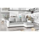 Eltap Newark Sawana/Soft Pull-Out Corner Sofa 57x237x90cm, Grey (Na27)