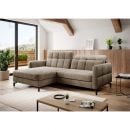 Eltap Lorelle Monolith Corner Pull-Out Sofa 160x225x105cm, Brown (Lore_114)