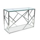 Signal Escada C Glass Coffee Table, 120x40x78cm, Grey (ESCADACS)