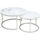 Signal Atlanta B Coffee Table, 80x45cm, White, Silver (ATLANTABBCH)