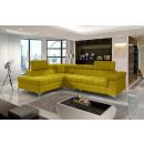 Eltap Eridano Omega Corner Pull-Out Sofa 202x275x90cm, Yellow (ERI_32)