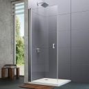 Huppe Design Pure 90cm Shower Door Transparent, Chrome (8P0605092322)