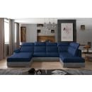 Eltap Evanell Kronos/Paros Corner Pull-Out Sofa 216x336x102cm, Blue (Evl_08)