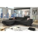 Eltap Armando Kronos/Zigzag Corner Pull-Out Sofa 205x280x90cm, Black (Armd_272)