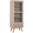 Home4You A-Line Display Cabinet, 42x72x190cm, Oak (AC74851)